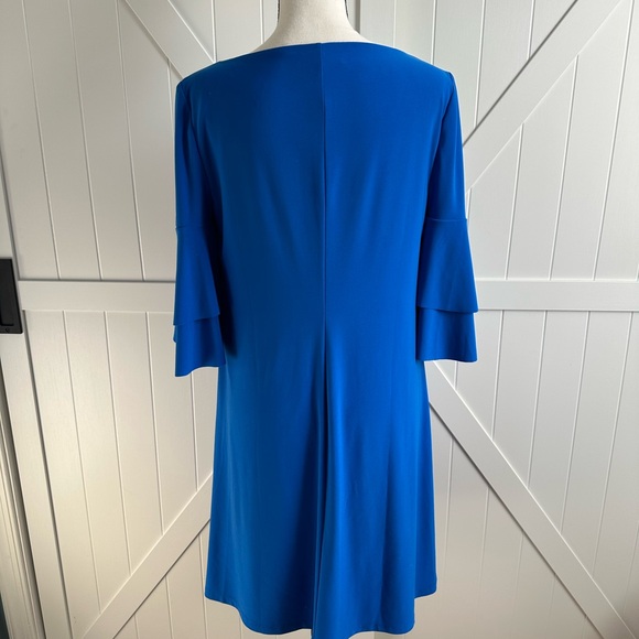 EUC Lauren Ralph Lauren Royal Blue 3/4 Sleeve Dress - Picture 5 of 8